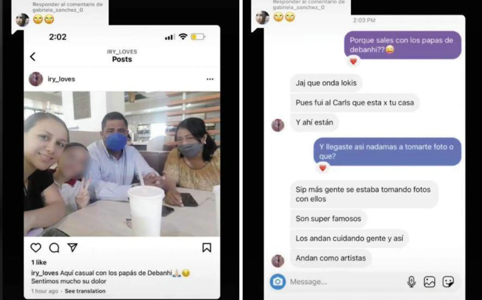 Le piden foto a los papás de Debanhi “porque son súper famosos”